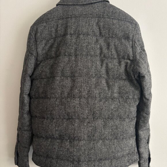 BNWOT Polo Ralph Lauren Wool Herringbone 750 Down Puffer Overshirt/Jacket -Small - Picture 8 of 14